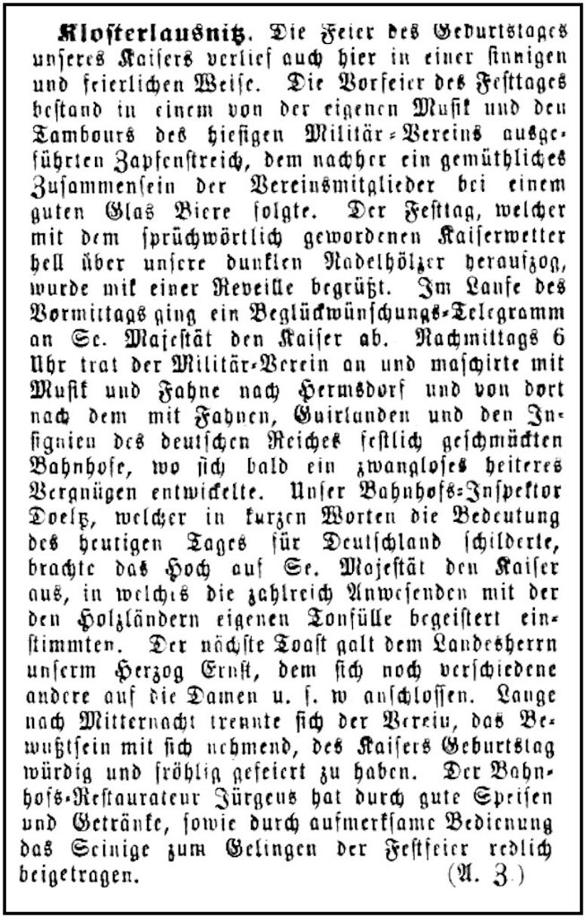 1877-03-30 Kl Bahn Kaisergeburtstag